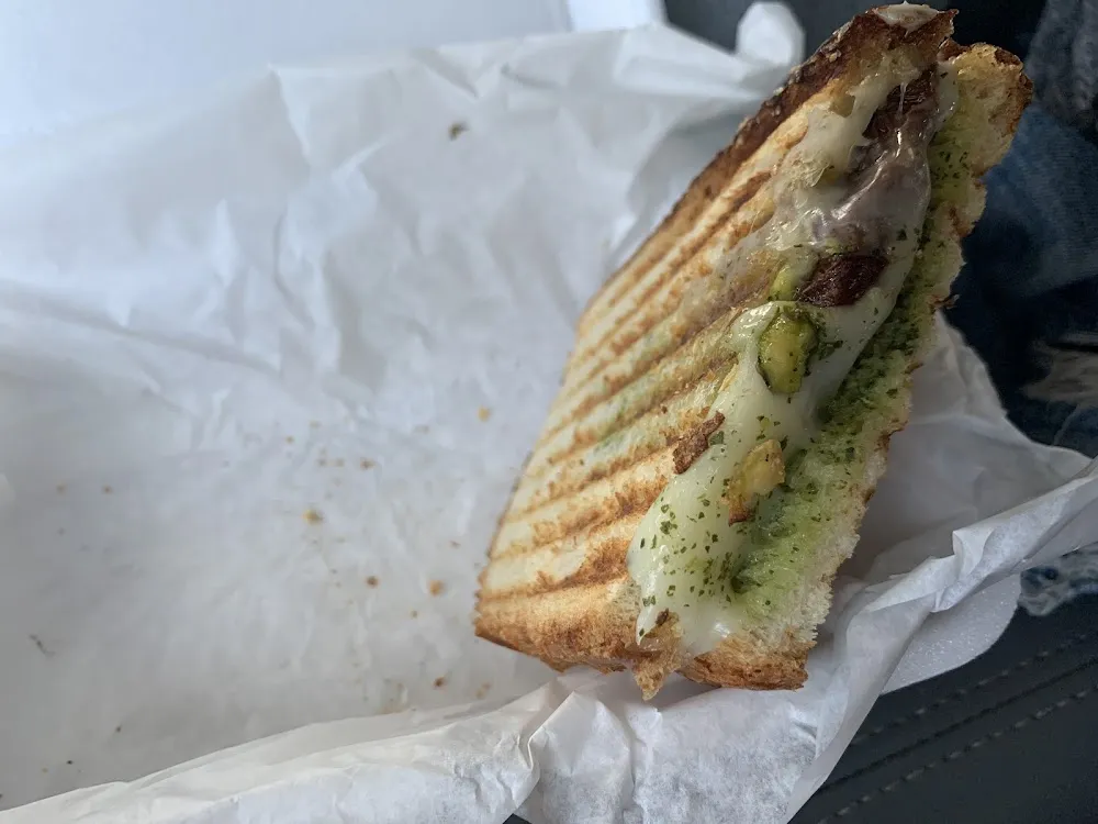 Grilled Cheese with Pistachio and Sun-Dried Tomatoes