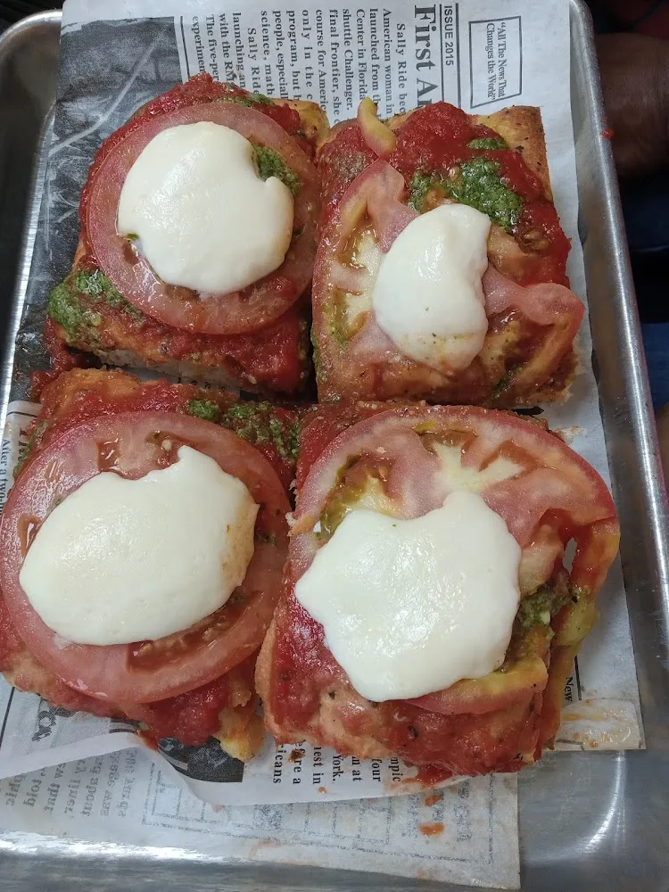 Margherita Pizza on Focaccia Bread